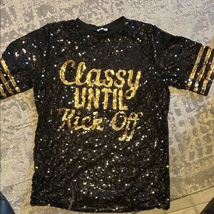 Sequin Black and Gold Kids Shirt